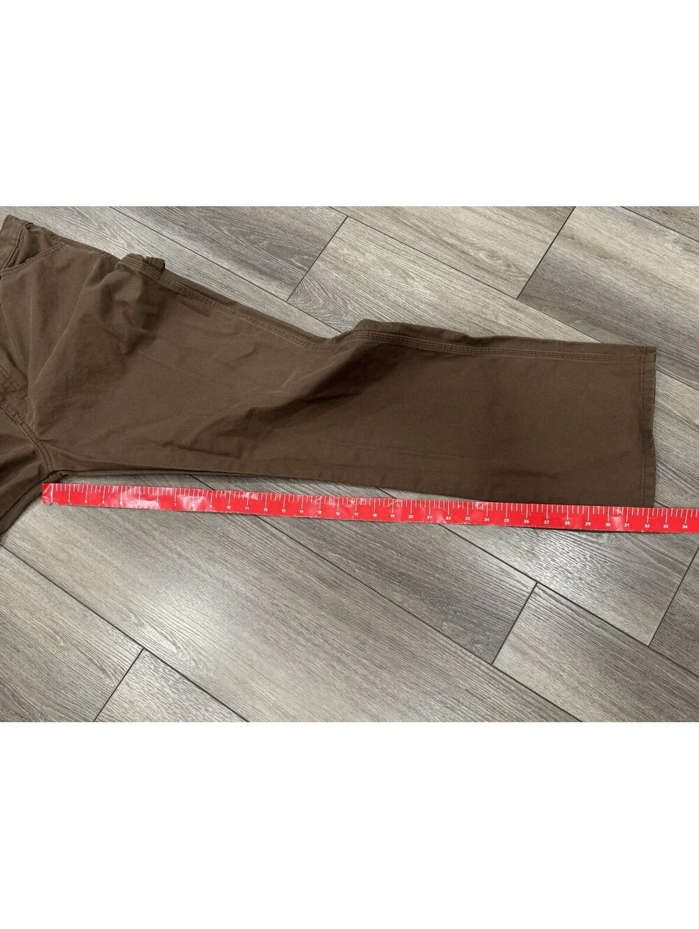 Dickies Brown Pant Mens 38x32 Straight Fit 100% Cotton 6 Pockets Zip Closure